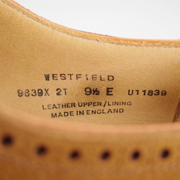 極上★クロケット&ジョーンズ 9.5E【定価￥86,900-★WESTFIELD/ウエストフィールド】341ラスト/セミブローグ/茶/Crockett&Jones★f040