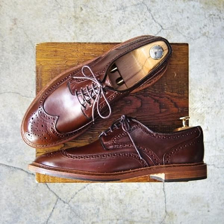 新品★(米)アレンエドモンズ 8D【貴重★フルブローグ/クロムエクセルレザー】Alumnus/ウイングチップ/茶/ホーウィン/ALLEN EDMONDS★f046
