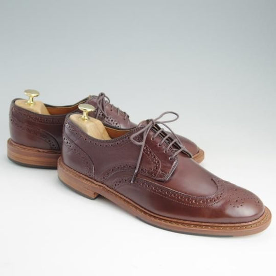 新品★(米)アレンエドモンズ 8D【貴重★フルブローグ/クロムエクセルレザー】Alumnus/ウイングチップ/茶/ホーウィン/ALLEN EDMONDS★f046