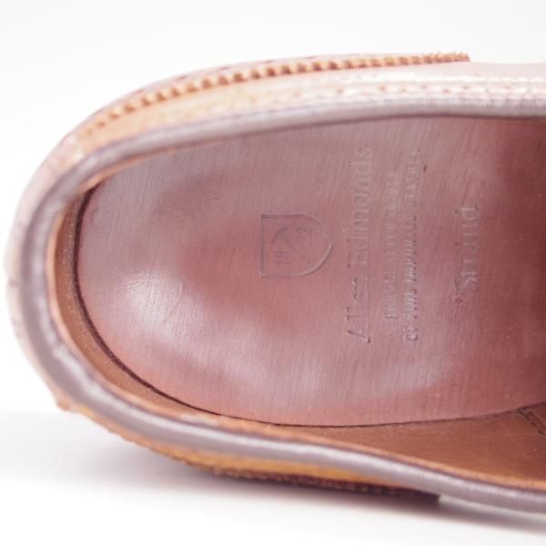 美品★(米)アレンエドモンズ 10.5D【定価￥75,900-★Strand/ストランド】セミブローグ/カーフ/WALNUT/茶/ALLEN EDMONDS★f047