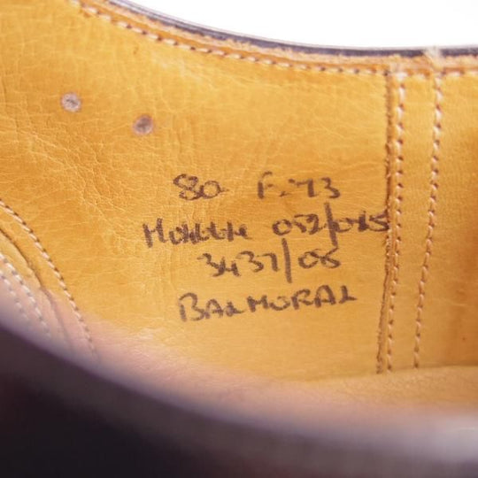 極美品★チャーチ 80F/UK8【旧チャーチ★コンサル同仕様/ブックバインダーカーフ】73ラスト/3都市ロゴ/BALMORAL/黒/Church's★f051