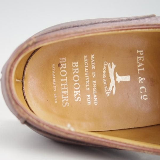 極上★クロケット&ジョーンズ UK8.5/US9D【貴重★ブルックスブラザーズ別注/Peal&co】325ラスト/Uチップ/茶/メンズ/Crockett&Jones★f053