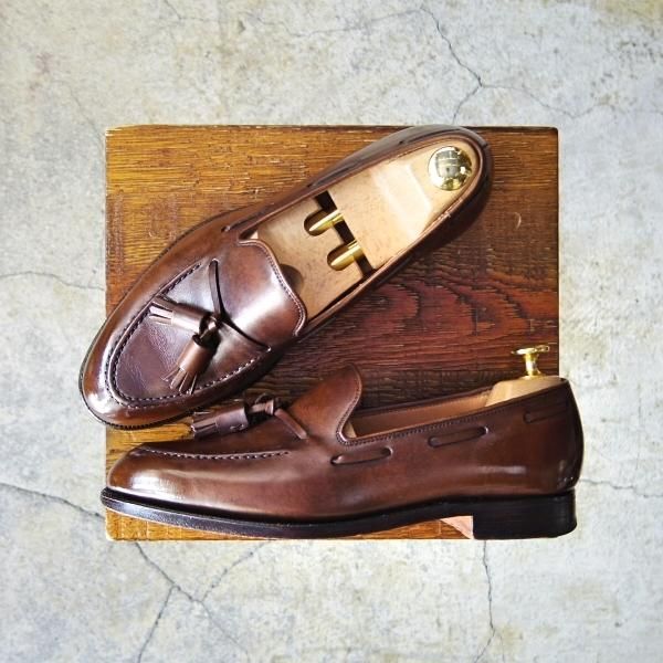 極上★クロケット&ジョーンズ 5.5E【定価￥86,900-★CAVENDISH 2/キャベンディッシュ2】タッセルローファー/カーフ/Crockett&Jones★f054
