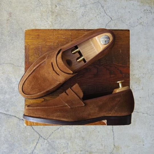 極上★クロケット&ジョーンズ 6E【定価￥74,800-★コインローファー/RICHMOND】リッチモンド/314ラスト/スエード/Crockett&Jones★f055