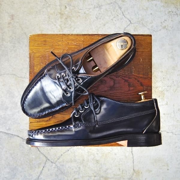 極上★(米)YUKETEN/ユケテン 8C【コードバン仕様★(貴重)ホーウィン社スタンプ多数】10815/モカシン/Uチップ/黒/メンズ/YUKETEN★f056