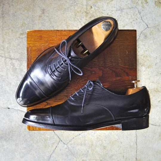 極美品★トレーディングポスト SIZE 7.5【定価￥45,360-★ストレートチップ/1200】カーフ/黒/メンズ/Trading Post★f059