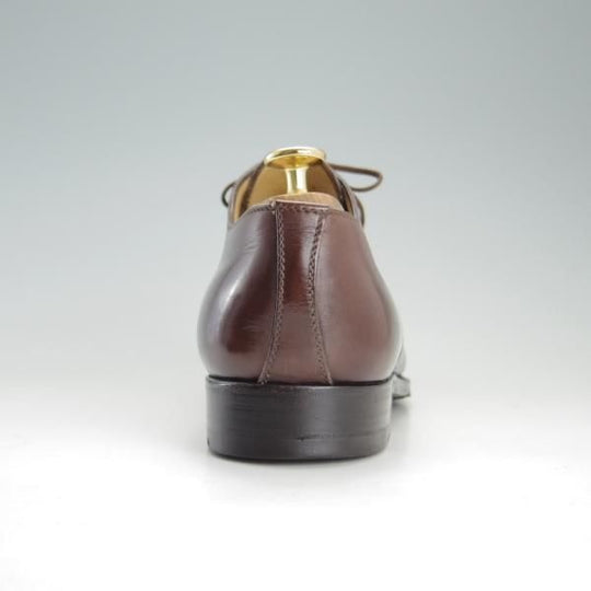 美品★(伊)エンツォ・ボナフェ SIZE 41.5【★ハンドソーンウェルテッド製法/九分仕立て】銀座オサダ別注/Uチップ/茶/Enzo Bonafe★f061