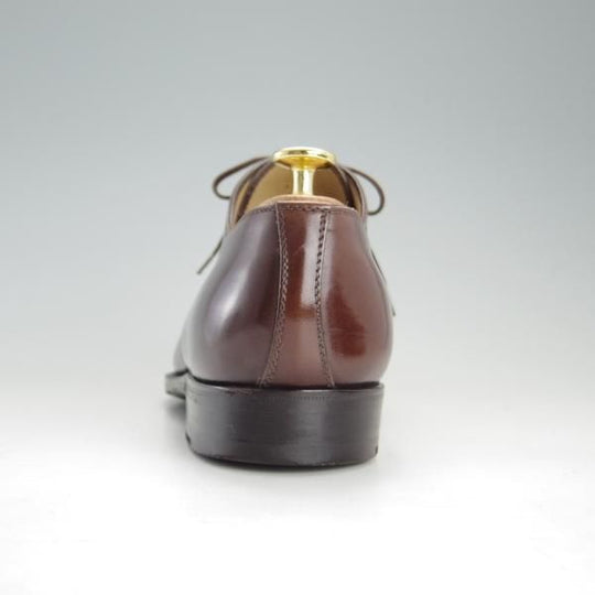 美品★(伊)エンツォ・ボナフェ SIZE 41.5【★ハンドソーンウェルテッド製法/九分仕立て】銀座オサダ別注/Uチップ/茶/Enzo Bonafe★f061