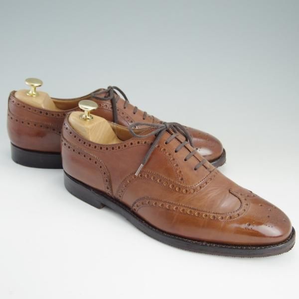 極上★チャーチ 70E/UK7【貴重★73ラスト/CHETWYND/チェットウィンド】4都市ロゴ/フルブローグ/カーフ/茶/メンズ/Church's★f065