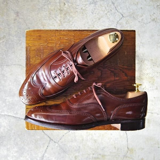 極上★チャーチ UK6.5程度/70D【旧チャーチ★(米)Bloomingdale's別注/フルブローグ】73ラスト/ブックバインダーカーフ/茶/Church's★f066