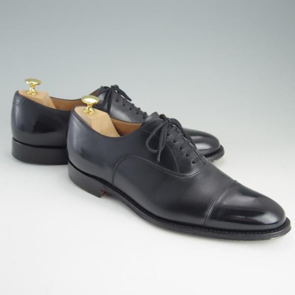 極上★チャーチ 75F/UK7.5【★ストレートチップ/DUBAI】136ラスト/5都市ロゴ/カーフ/黒/メンズ/Church's★f067