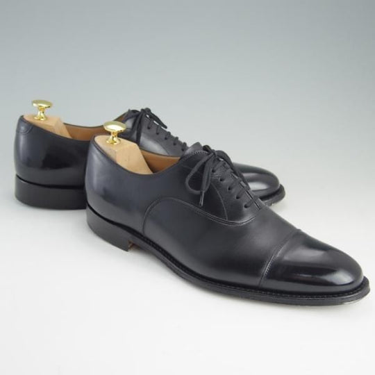 極上★チャーチ 75F/UK7.5【★ストレートチップ/DUBAI】136ラスト/5都市ロゴ/カーフ/黒/メンズ/Church's★f067