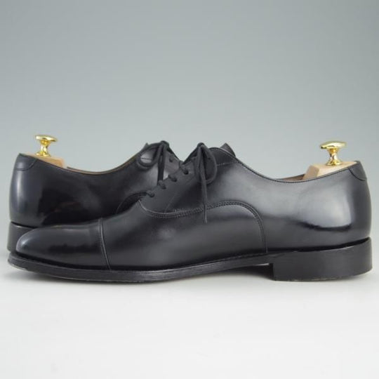 極上★チャーチ 75F/UK7.5【★ストレートチップ/DUBAI】136ラスト/5都市ロゴ/カーフ/黒/メンズ/Church's★f067