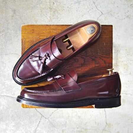 極上★チャーチ UK7程度/75D【★タッセルローファー/CHEADLE】106ラスト/ポリッシュドバインダーカーフ/赤茶/メンズ/Church's★f068