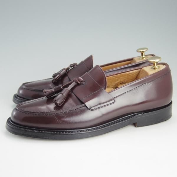 極上★チャーチ UK7程度/75D【★タッセルローファー/CHEADLE】106ラスト/ポリッシュドバインダーカーフ/赤茶/メンズ/Church's★f068