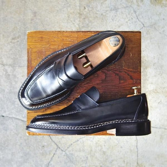 極上★(伊)サントーニ SIZE 5.5【高額★ノルベジェーゼ製法/ARISTOCRATICO別注】コインローファー/アリストクラティコ/Santoni★f071