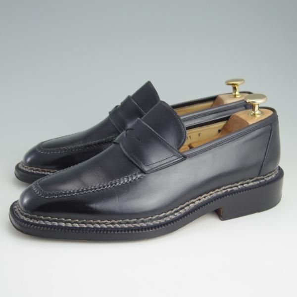 極上★(伊)サントーニ SIZE 5.5【高額★ノルベジェーゼ製法/ARISTOCRATICO別注】コインローファー/アリストクラティコ/Santoni★f071