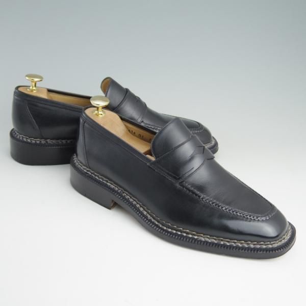 極上★(伊)サントーニ SIZE 5.5【高額★ノルベジェーゼ製法/ARISTOCRATICO別注】コインローファー/アリストクラティコ/Santoni★f071