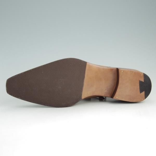 未使用★(伊)サントーニ SIZE 7.5【貴重★グッドイヤーアルタッコ製法/オックスフォードシューズ】6389/カーフ/薄茶/Santoni★f072