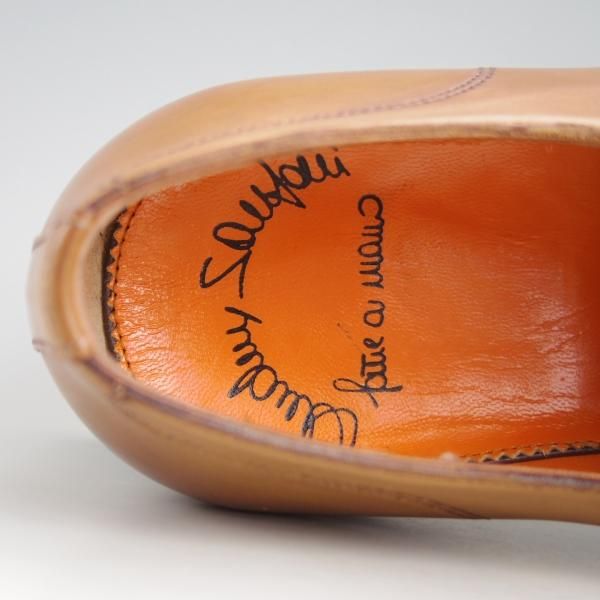 未使用★(伊)サントーニ SIZE 7.5【貴重★グッドイヤーアルタッコ製法/オックスフォードシューズ】6389/カーフ/薄茶/Santoni★f072