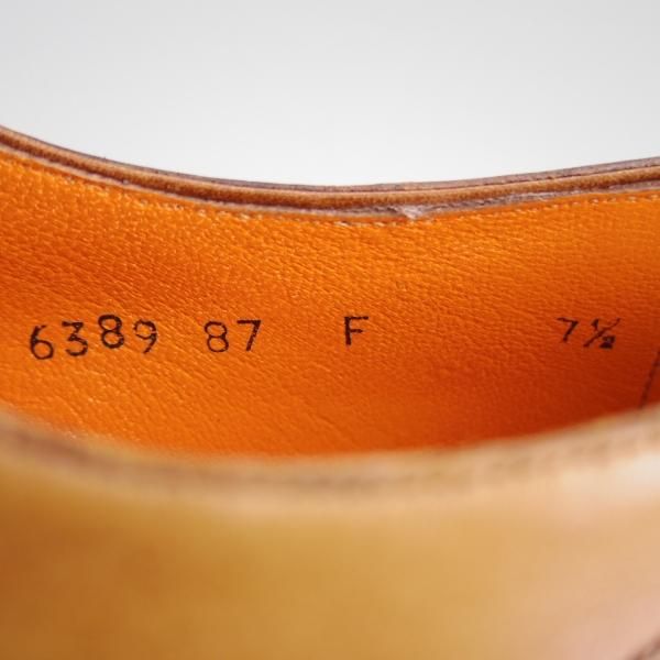 未使用★(伊)サントーニ SIZE 7.5【貴重★グッドイヤーアルタッコ製法/オックスフォードシューズ】6389/カーフ/薄茶/Santoni★f072