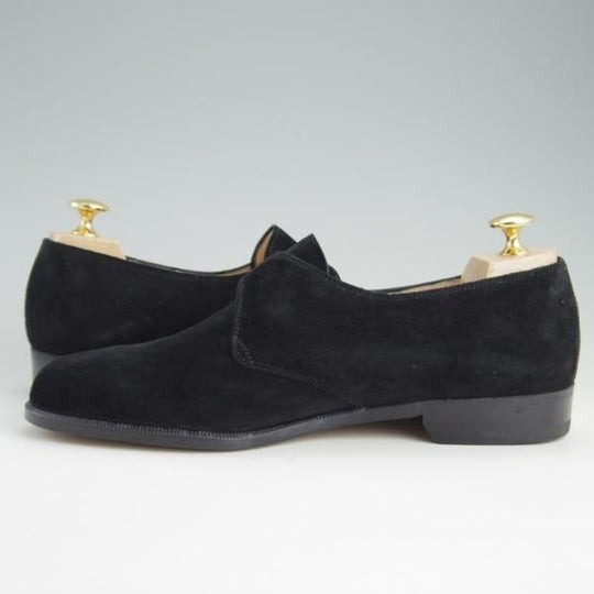 未使用★(伊)サルヴァトーレ・フェラガモ 7EE【★モンクストラップ】スエード/黒/メンズ/Salvatore Ferragamo★f075