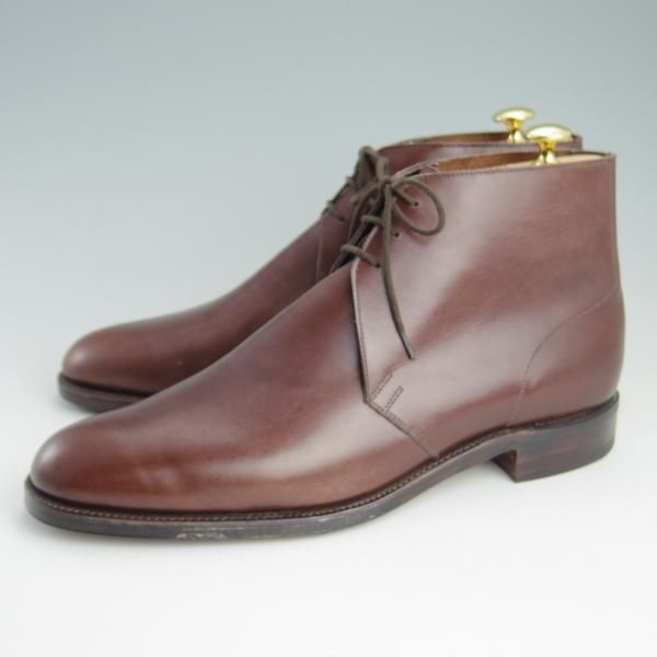 未使用★クロケット&ジョーンズ 9E【★(英)ポールセンスコーン別注/Poulsen Skone】チャッカブーツ/カーフ/茶/メンズ/Crockett&Jones★f076
