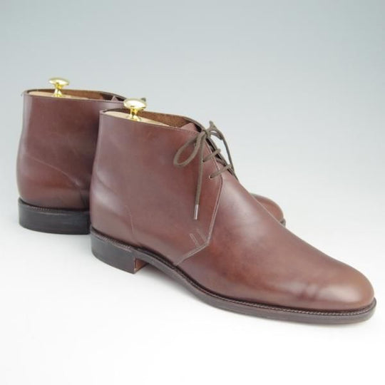 未使用★クロケット&ジョーンズ 9E【★(英)ポールセンスコーン別注/Poulsen Skone】チャッカブーツ/カーフ/茶/メンズ/Crockett&Jones★f076