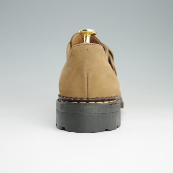 極上★パラブーツ SIZE 7【貴重★モンクストラップ/Uチップ】TEXソール/ヌバック/薄茶/メンズ/Paraboot★f078