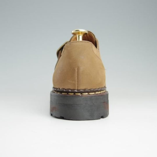 極上★パラブーツ SIZE 7【貴重★モンクストラップ/Uチップ】TEXソール/ヌバック/薄茶/メンズ/Paraboot★f078