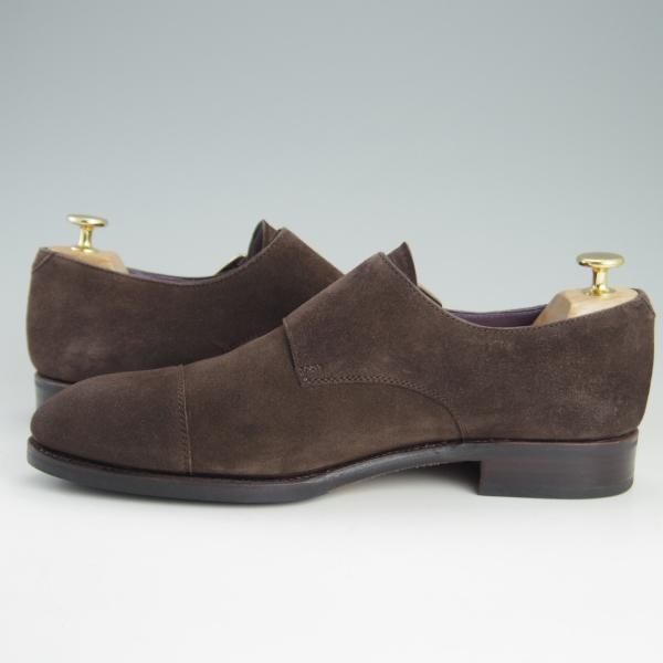 美品★(スペイン製)カルミナ SIZE 7.5【定価￥72,600-★ダブルモンク/80250】INCAラスト/TOMIRソール/スエード/MARRON/CARMINA★f079