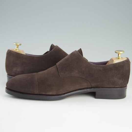 美品★(スペイン製)カルミナ SIZE 7.5【定価￥72,600-★ダブルモンク/80250】INCAラスト/TOMIRソール/スエード/MARRON/CARMINA★f079