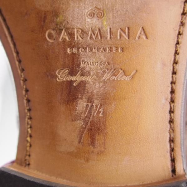 美品★(スペイン製)カルミナ SIZE 7.5【定価￥72,600-★ダブルモンク/80250】INCAラスト/TOMIRソール/スエード/MARRON/CARMINA★f079