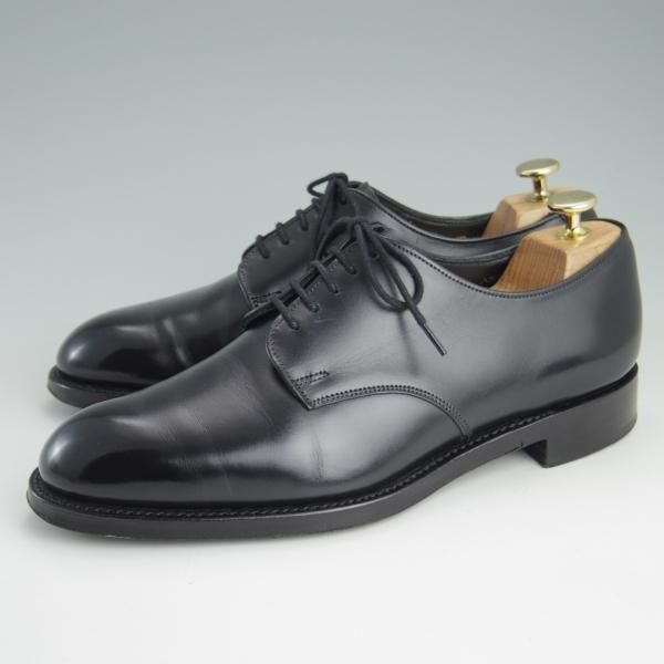 極美品★(英)チーニー 7.5F【定価￥75,900-★プレーントゥ/1886ラスト/ALDERTON】カーフ/黒/メンズ/CHEANEY★f081