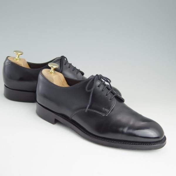 極美品★(英)チーニー 7.5F【定価￥75,900-★プレーントゥ/1886ラスト/ALDERTON】カーフ/黒/メンズ/CHEANEY★f081