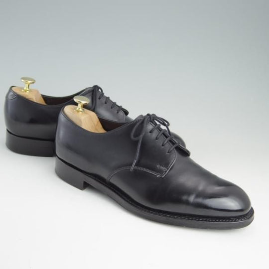 極美品★(英)チーニー 7.5F【定価￥75,900-★プレーントゥ/1886ラスト/ALDERTON】カーフ/黒/メンズ/CHEANEY★f081