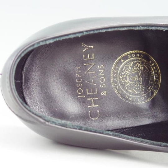 極美品★(英)チーニー 7.5F【定価￥75,900-★プレーントゥ/1886ラスト/ALDERTON】カーフ/黒/メンズ/CHEANEY★f081