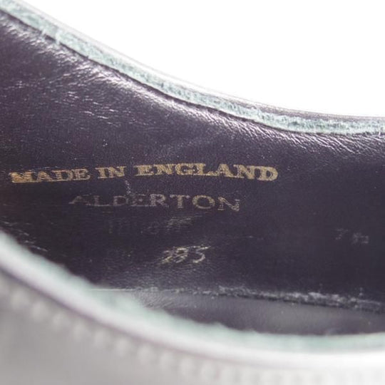 極美品★(英)チーニー 7.5F【定価￥75,900-★プレーントゥ/1886ラスト/ALDERTON】カーフ/黒/メンズ/CHEANEY★f081