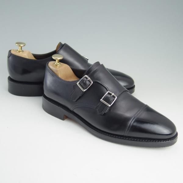 極美品★ジョンロブ UK6〜6.5D程度【定価￥206,800-★WILLIAM/ウィリアム】9795ラスト/ダブルモンク/カーフ/黒/メンズ/JOHN LOBB★f083