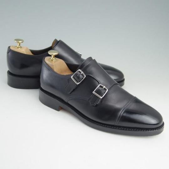 極美品★ジョンロブ UK6〜6.5D程度【定価￥206,800-★WILLIAM/ウィリアム】9795ラスト/ダブルモンク/カーフ/黒/メンズ/JOHN LOBB★f083