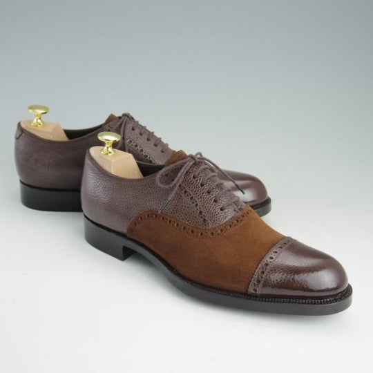 未使用★ジョンストン&マーフィー SIZE 24.5【コンビ仕様★クォーターブローグ】JM-1009TB/208/メンズ/Johnston&Murphy★f085