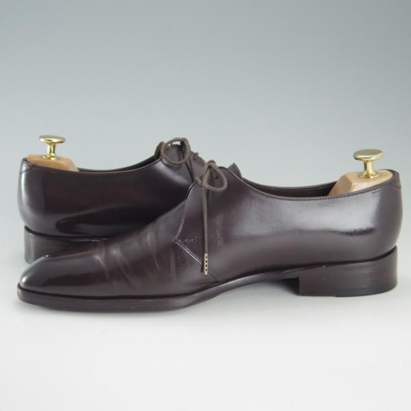 美品★(伊)DUCAL/デュカル SIZE 40.5【モデル定価￥90,720-★Vフロント/6625】プレーントゥ/カーフ/濃茶/デュカル★f086