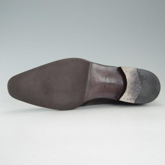 美品★(伊)DUCAL/デュカル SIZE 40.5【モデル定価￥90,720-★Vフロント/6625】プレーントゥ/カーフ/濃茶/デュカル★f086