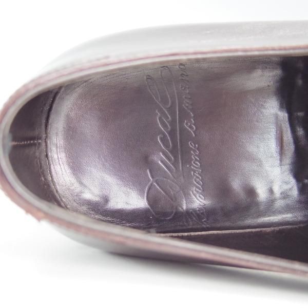 美品★(伊)DUCAL/デュカル SIZE 40.5【モデル定価￥90,720-★Vフロント/6625】プレーントゥ/カーフ/濃茶/デュカル★f086