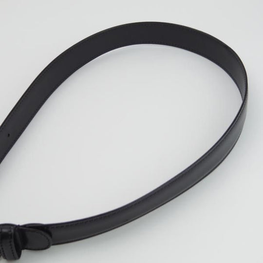 極上★(伊)タニノクリスチー 32インチ程度/83cm【★レザー/ベルト/黒/ビジネス】本革/メンズ/TANINO CRISCI★f094