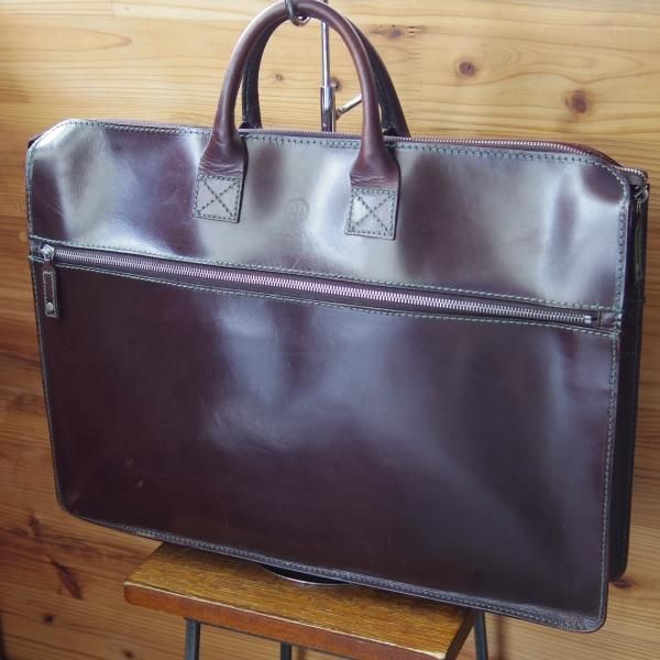 グレンロイヤル ブラウンレザーブリーフケース ビジネススタイルに気品