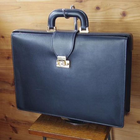 極上★ポーター/PORTER【貴重★レザー/ダレスバッグ】メンズ/ビジネス/バッグ/ブリーフケース/黒/革/鞄★N5609