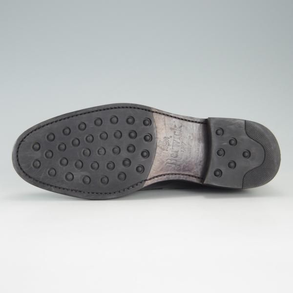 極上★(スペイン製)Berwick/バーウィック UK7.5程度【定価￥29,480-★グッドイヤーウェルテッド製法/タッセルローファー】2561/黒★f095