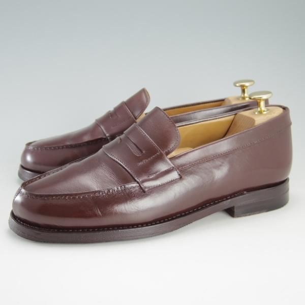 極上★(スペイン製)Berwick/バーウィック UK6.5程度【定価￥33,000-★グッドイヤーウェルテッド製法/コインローファー】4456/茶★f097
