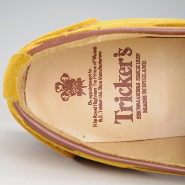 未使用★トリッカーズ SIZE 8【★タッセルローファー/7165/CHELSEA】スリッポン/スエード/薄茶/メンズ/Tricker's★f102